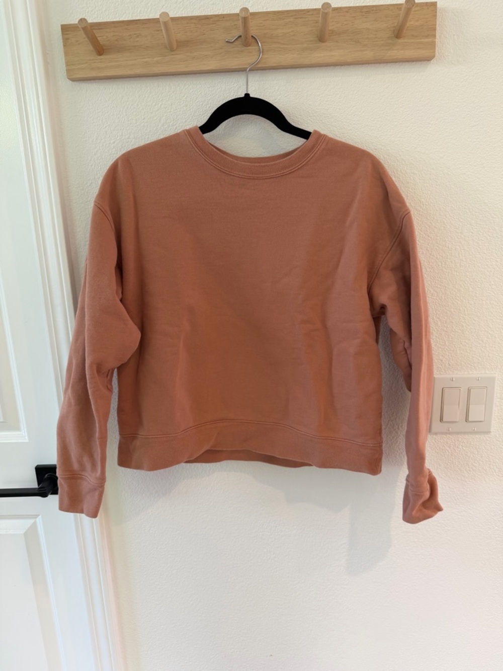 girlfriend collective rose pink crewneck sweatshirt